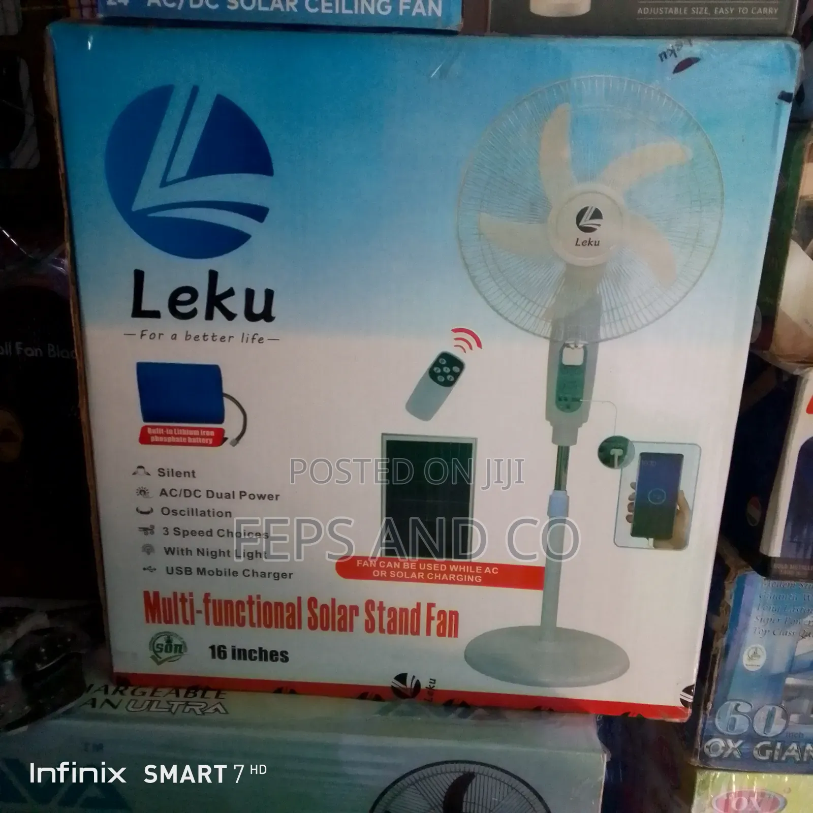 Solar Standing Fan