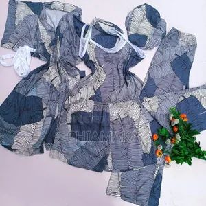 5 in 1 Set of Nighties ( Singlet, Trousers, Shorts, a Cap and a Robe)