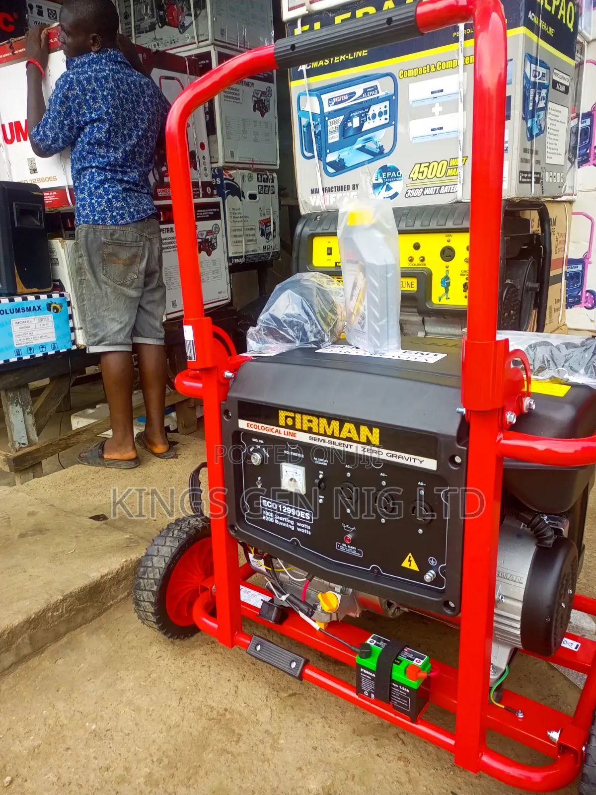 Firman ECO 12990ES 9.0kva Generator Semi-Silent Zero Gravity Set