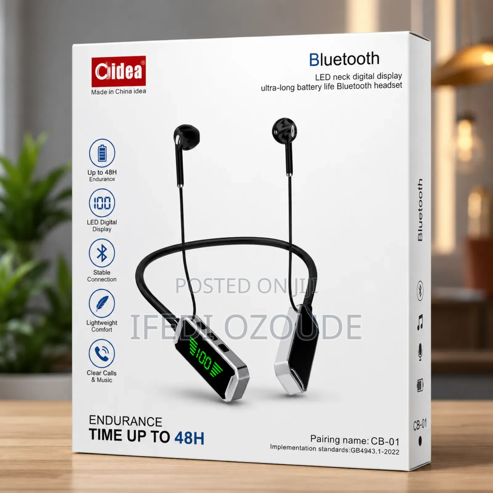 C Idea Bluetooth Digital Led Neck Headset
