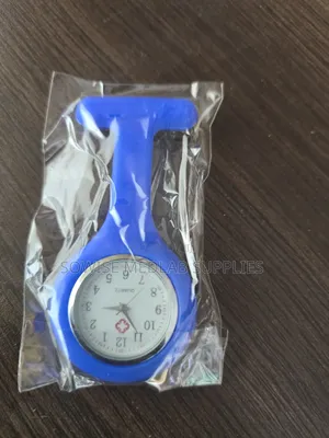 Blue Silicone Nurse Pocket Watch – Clip-on Fob Watch