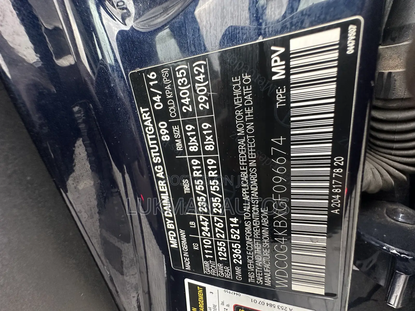 Mercedes-Benz GLC-Class 2016 Blue
