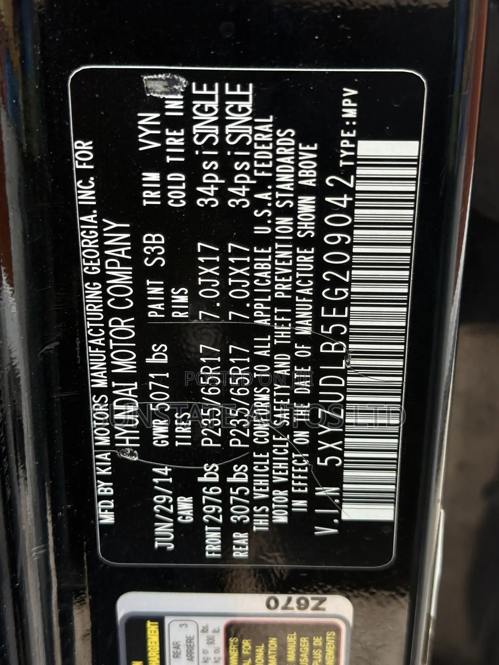 Hyundai Santa Fe 2014 Black