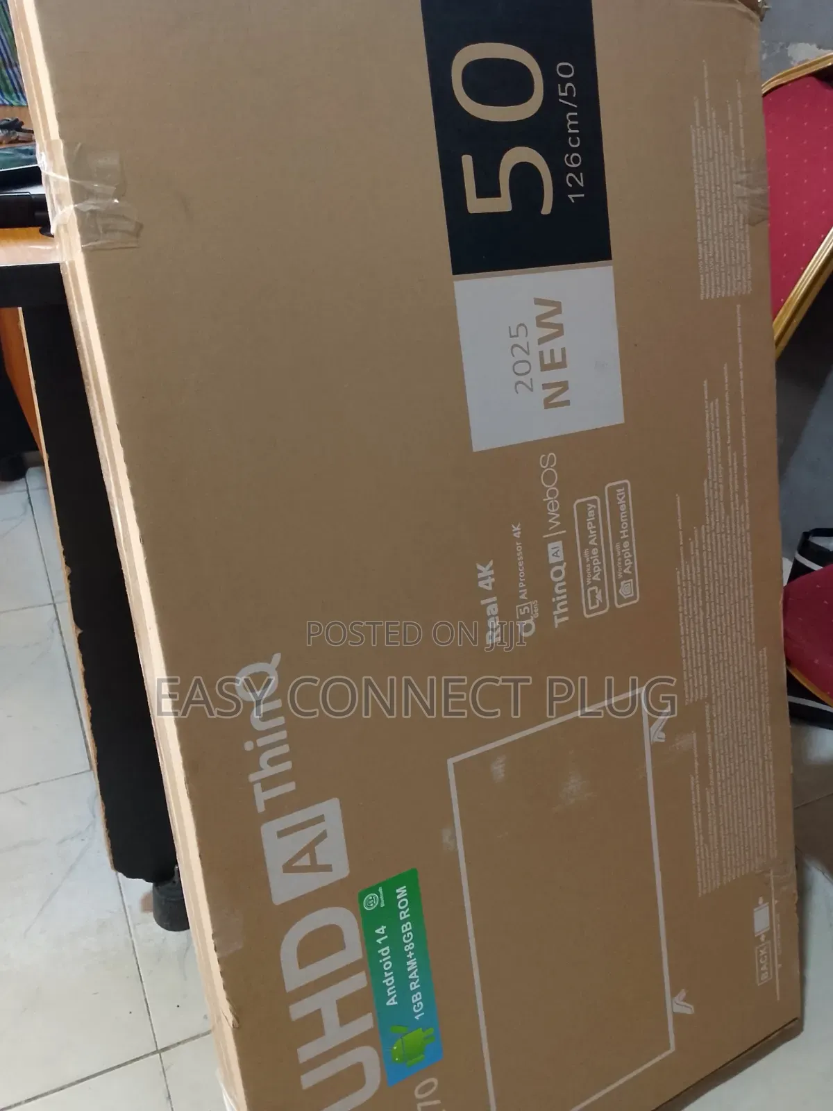 Affordable 50" Smart Frameless TV (LG) YouTube+ Wifi.