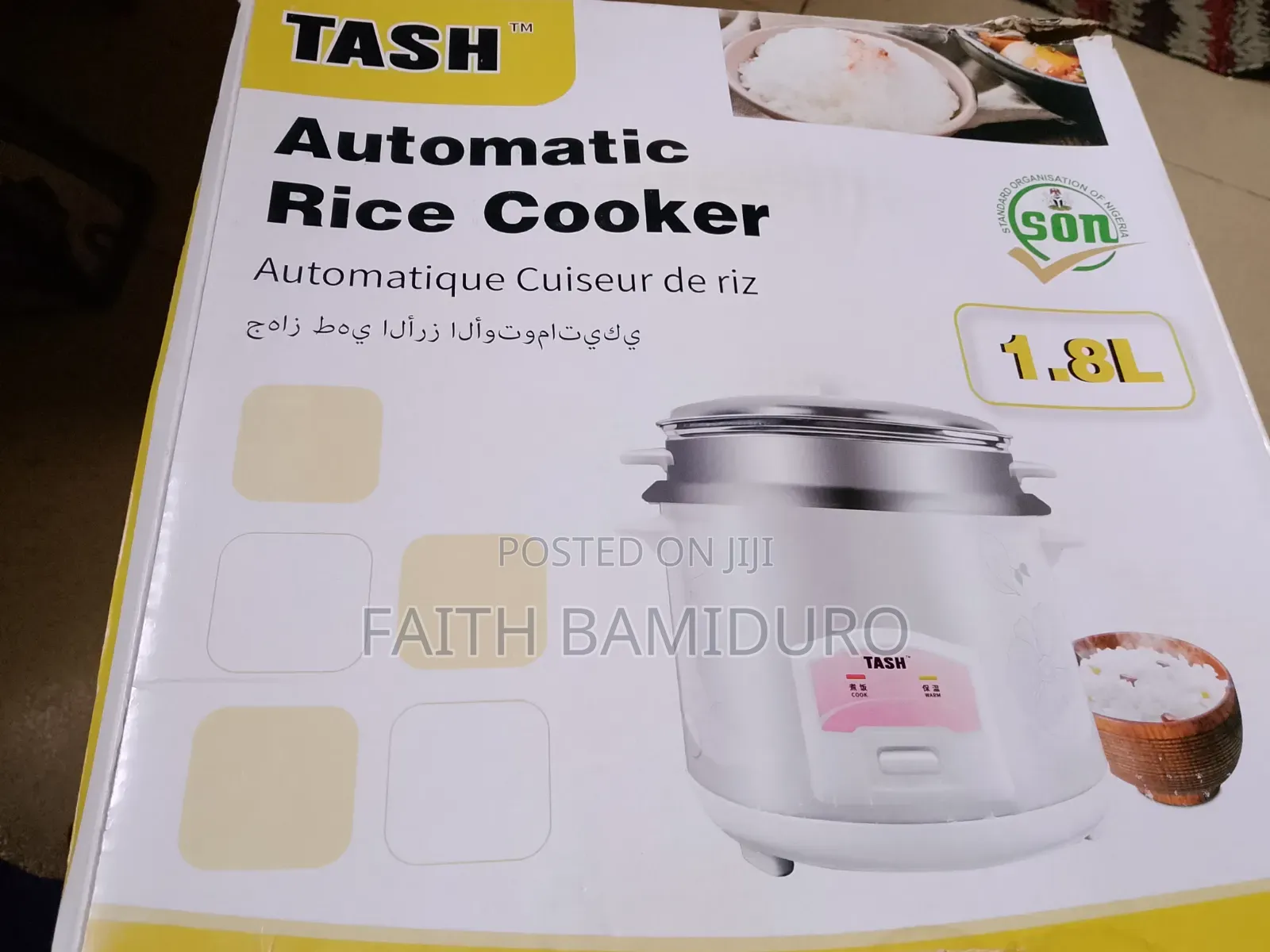 Tash Automatic Rice Cooker
