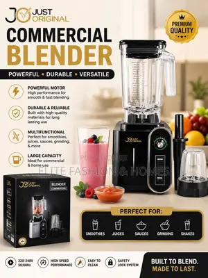 Commercial Blender – Heavy Duty | 2-in-1 High-Speed Blender Grinder
