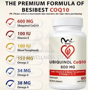 Ubiquinol CQ10 600mg Active Form of CQ10 With Others