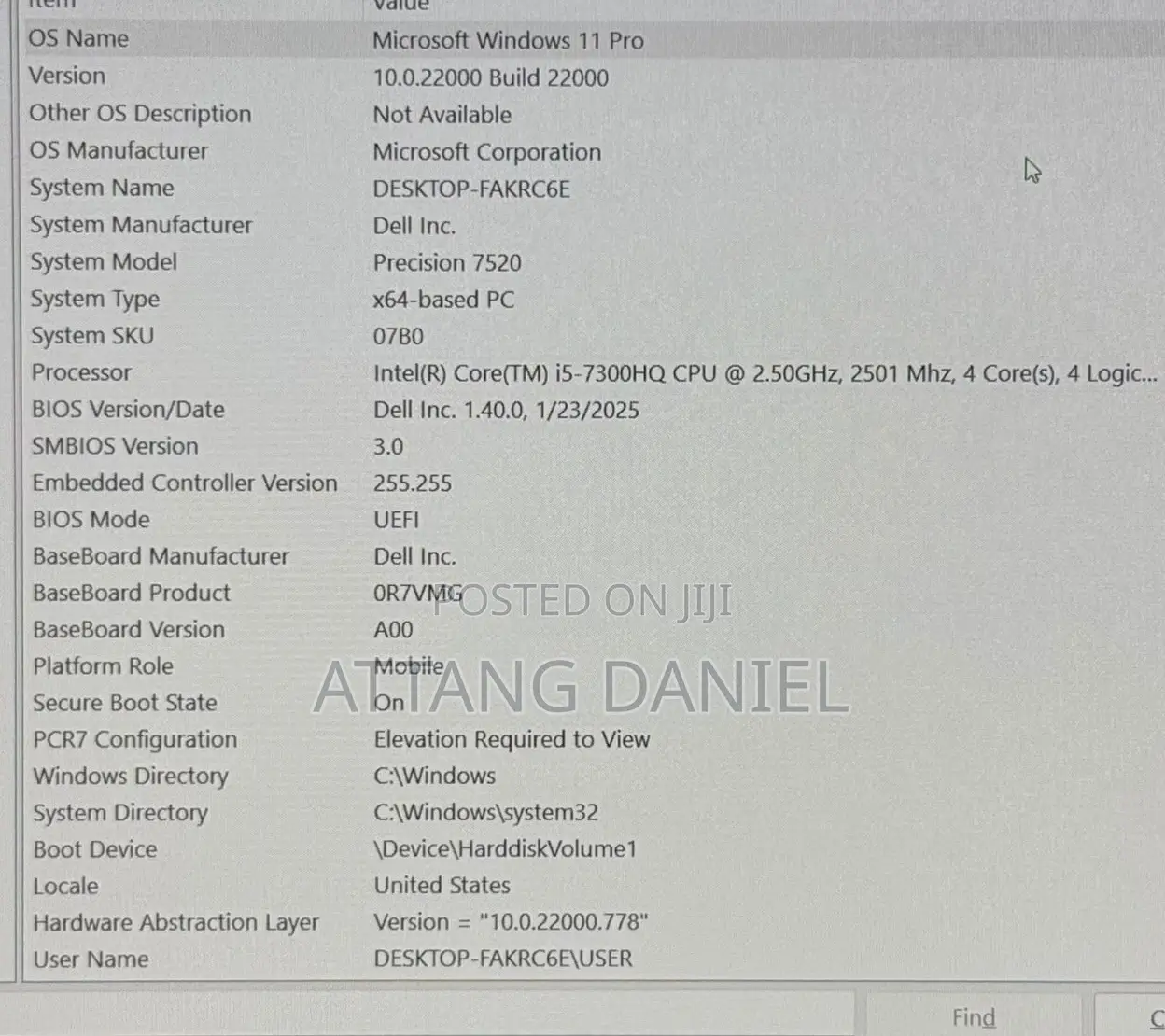 Laptop Dell Precision 7520 16GB Intel Core i5 SSD 512GB