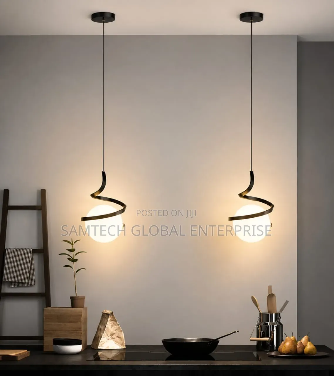 Modern Spiral Globe Pendant Light – Luxury LED Hanging Chandelier