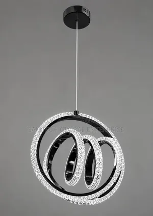 Luxury Spiral LED Crystal Ring Chandelier