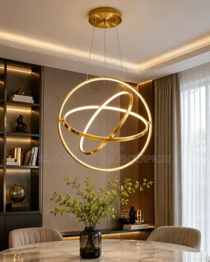 Luxury Orbit LED Ring Chandelier – Modern Statement Pendant Light