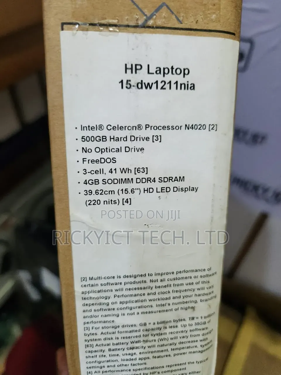 New Laptop HP 15 4GB Intel Celeron HDD 500GB
