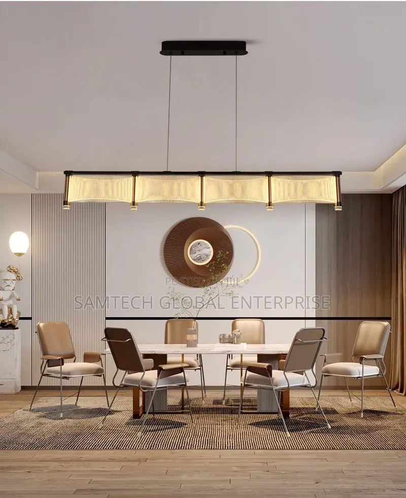 Modern Wave LED Linear Pendant Chandelier