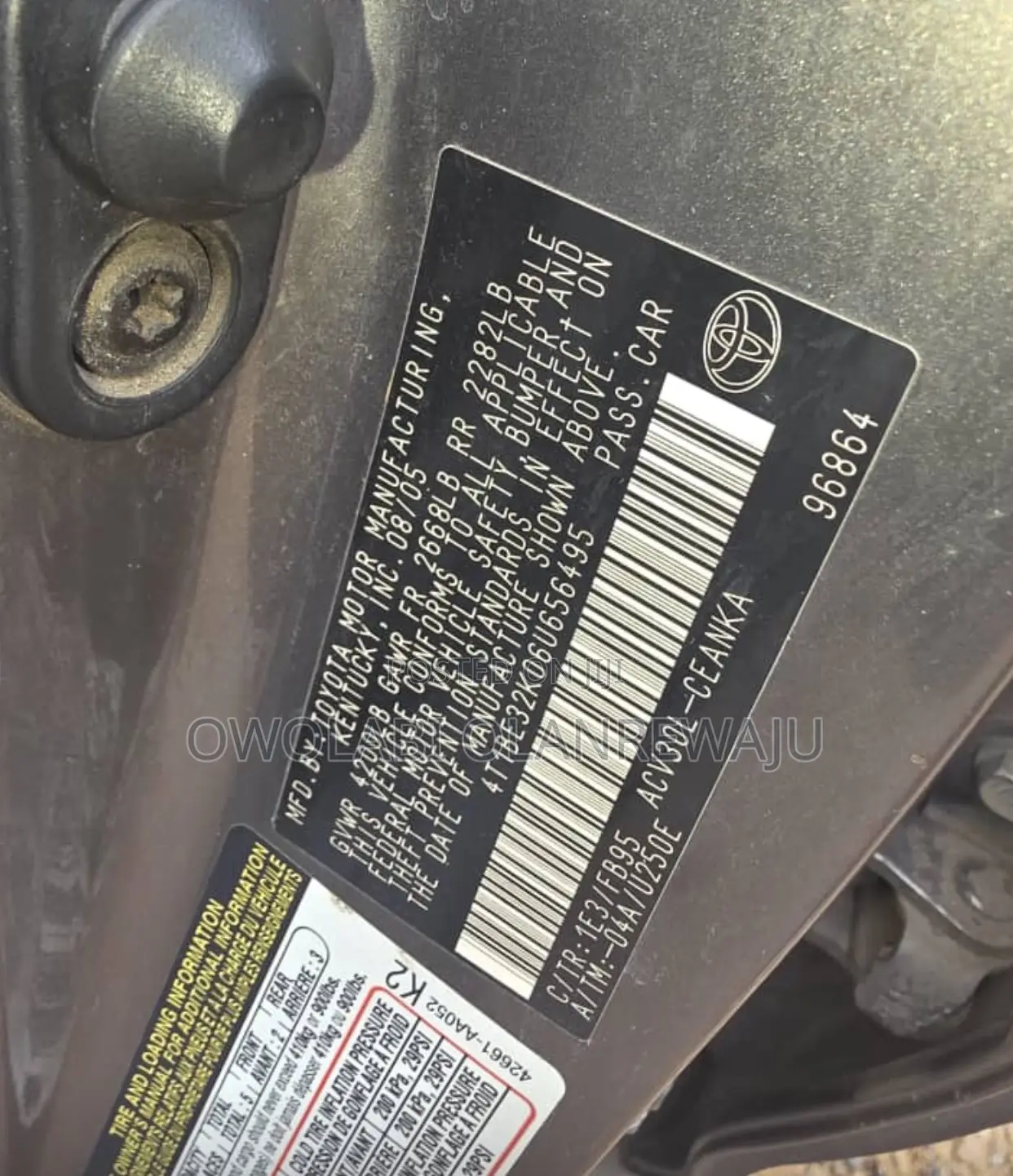 Toyota Camry 2006 Gray
