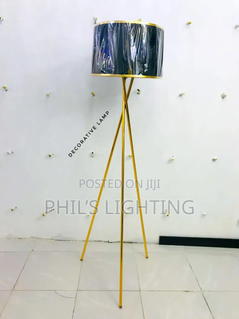 Nordic Tripod Floor Lamp, Modern Standing Lamp With Fabric Lampshade