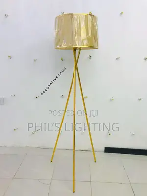 Nordic Tripod Floor Lamp, Modern Standing Lamp With Fabric Lampshade
