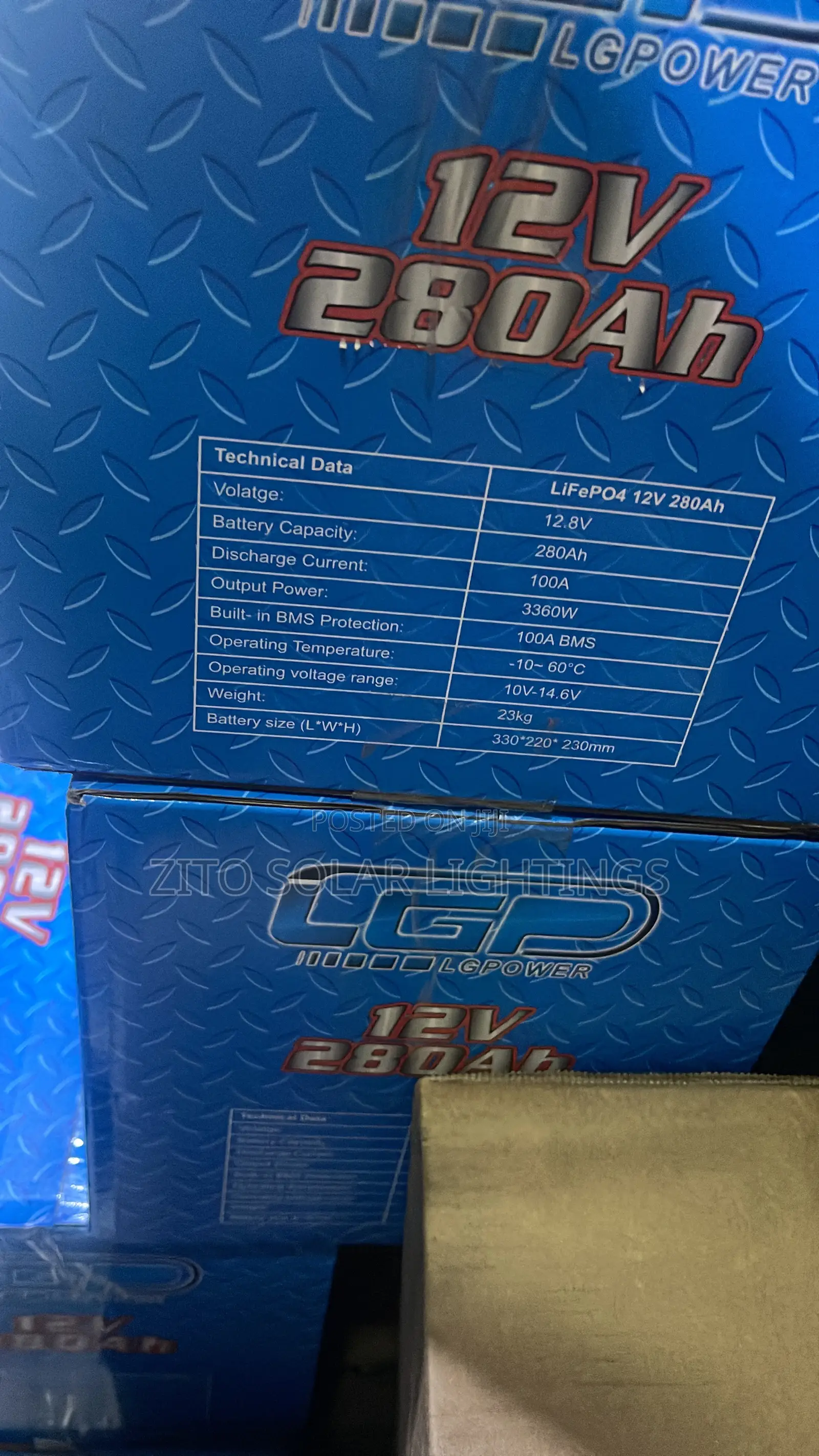 280AH 12v LGP Solar Lithium Battery