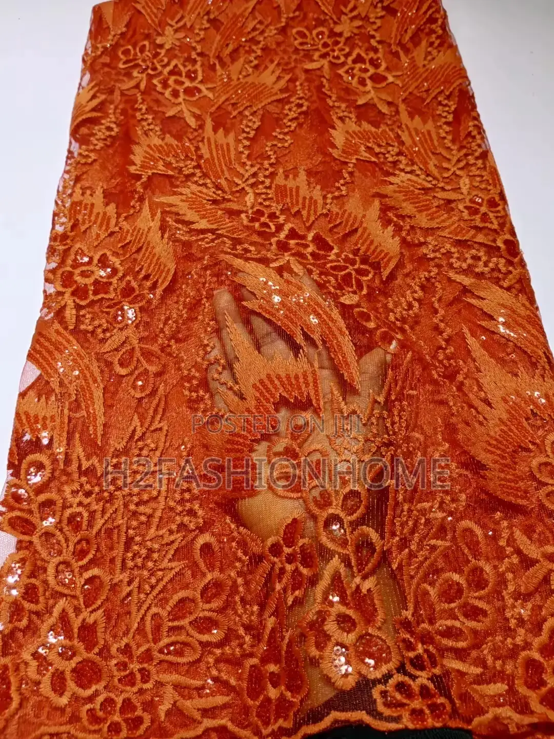 Orange Net Lace