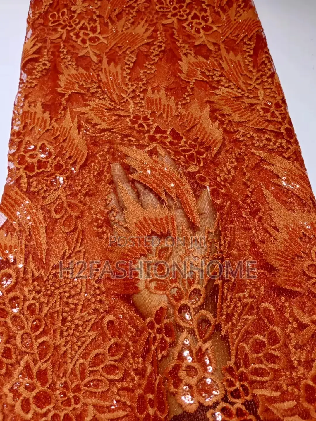 Orange Net Lace