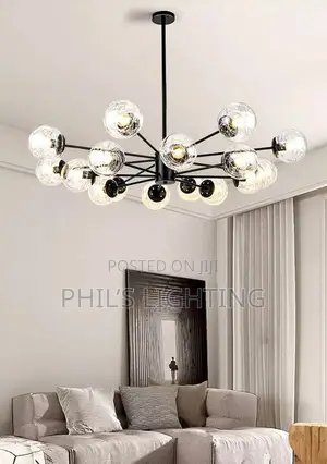 Cluster Chandelier Nordic Minimalist Golden Molecule Chandelier