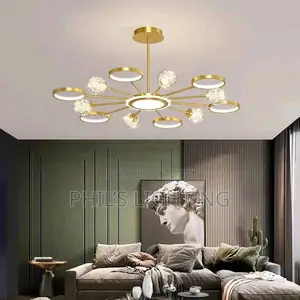 Dimmable LED Iron Acrylic Molecular Pendant Lamp