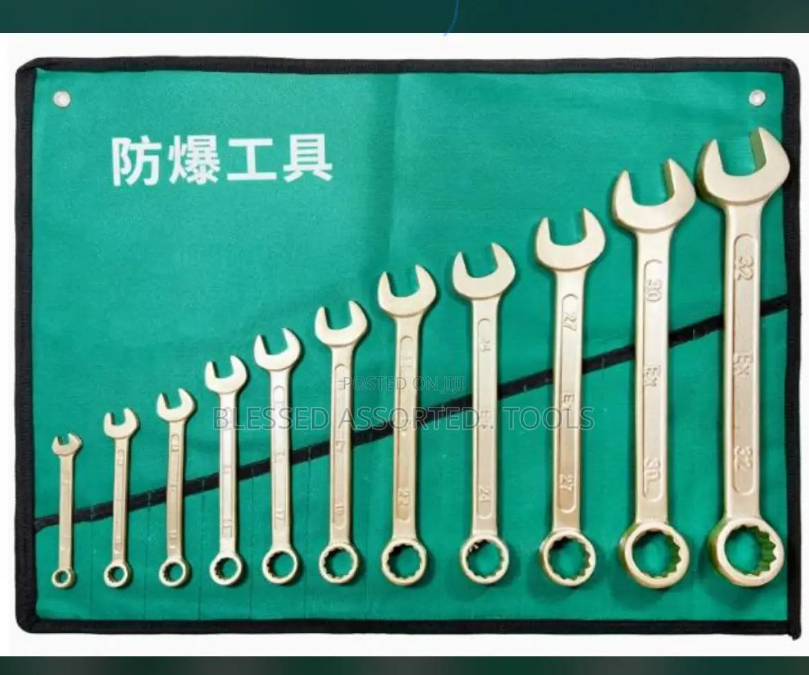 Set of Combination and Flat Brass Spanner
