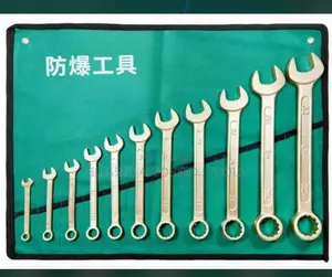 Set of Combination and Flat Brass Spanner