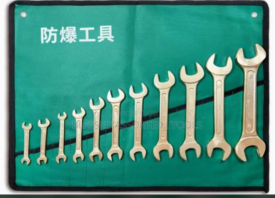 Set of Combination and Flat Brass Spanner