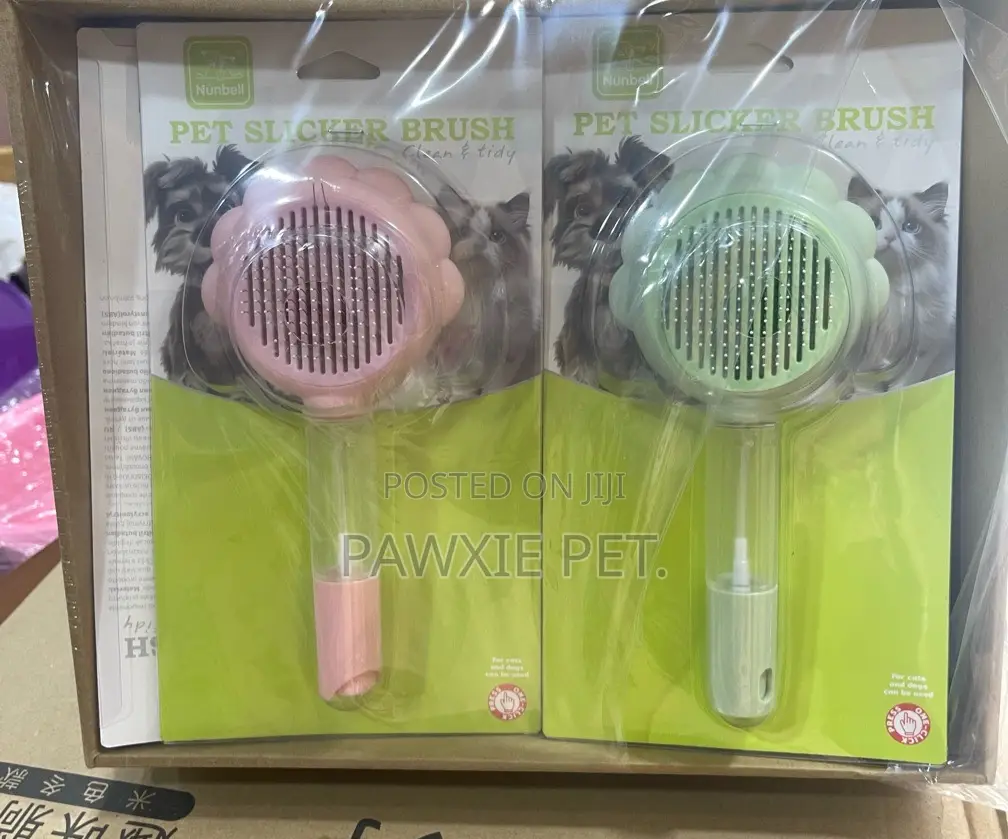 Nunbell Self Cleaning Slicker Brush With Spray On