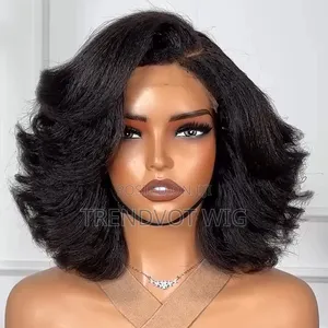 4x4 HD Lace Kinky Straight Bob Wig