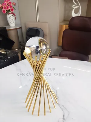 Luxury Gold Crystal Orb Decorative Sculpture