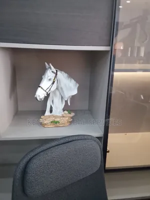 Elegant White Horse Bust Sculpture