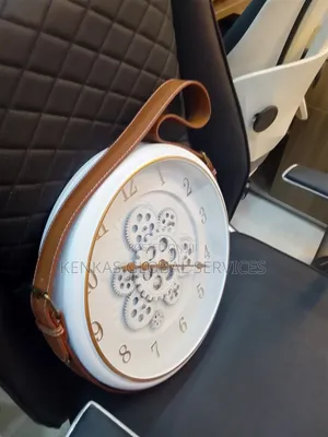 Modern Decorative Wall Clock With Leather Hanging Strap