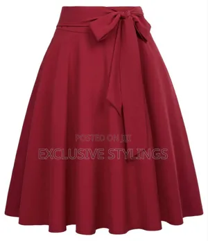 Crepe Flare Skirt