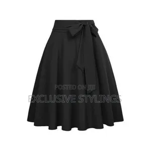 Crepe Flare Skirt