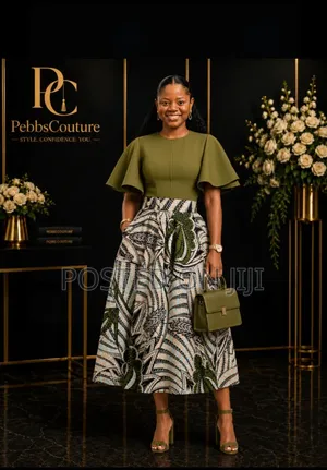 Ankara Corporate Two Piece Dress, Office Dress