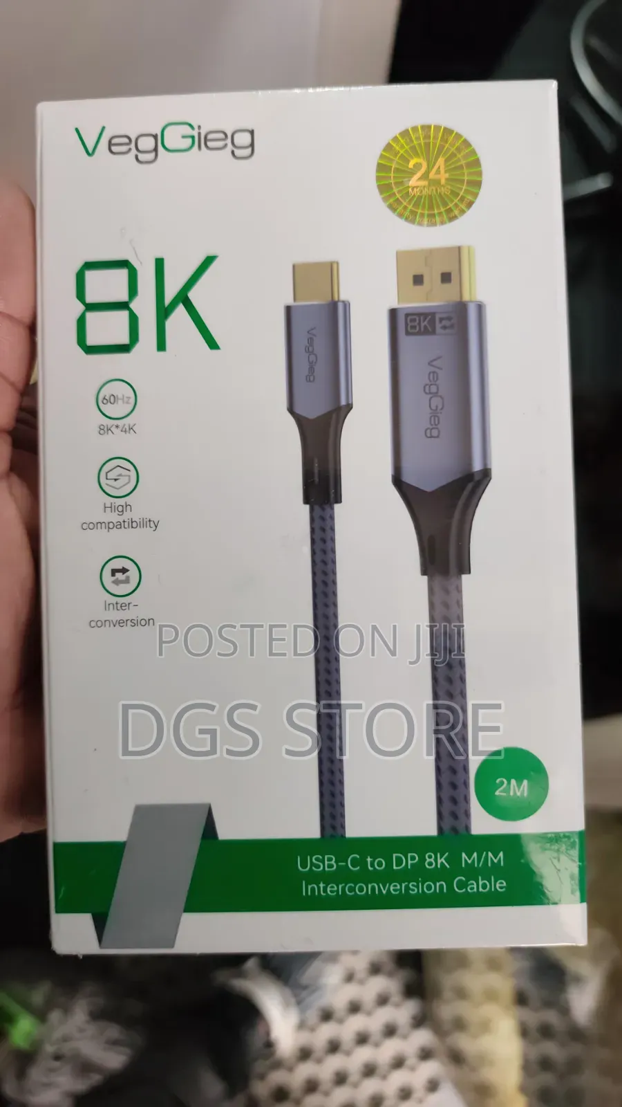 VegGieg USB C to DP M/M Interconversion Cable