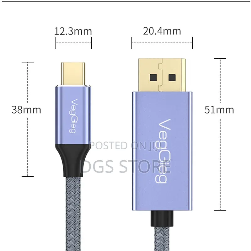 VegGieg USB C to DP M/M Interconversion Cable