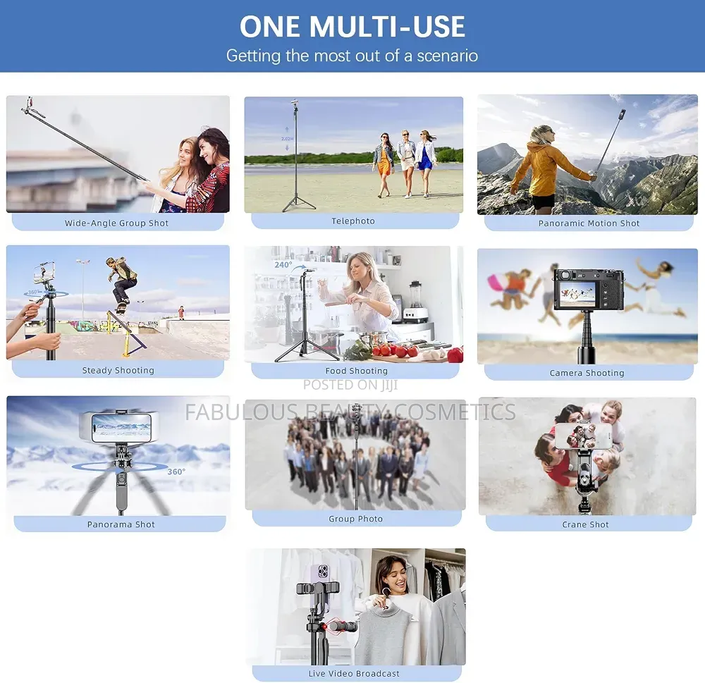 C08 Selfie Stick Tripod With Bluetooth Remote Control
