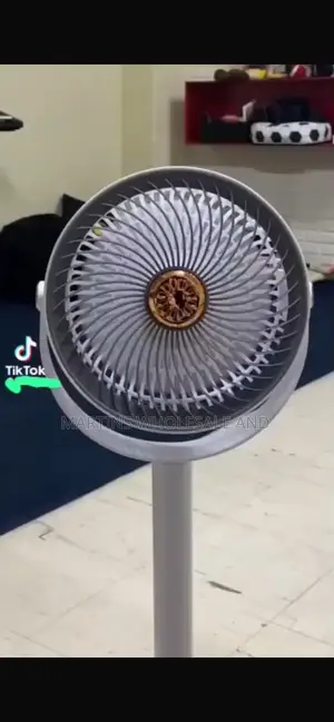 4-in-1 Foldable, Rechargeable Fan Featuring a Copper-Colored Center