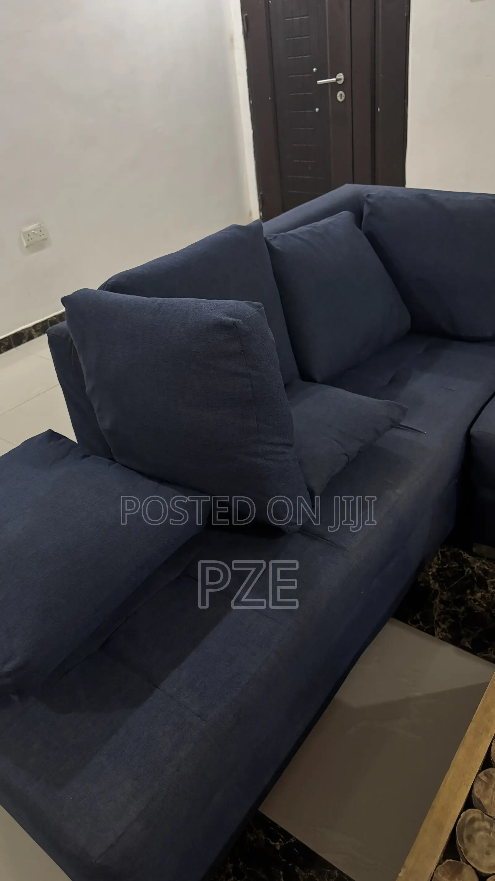 Blue Couch L Shape