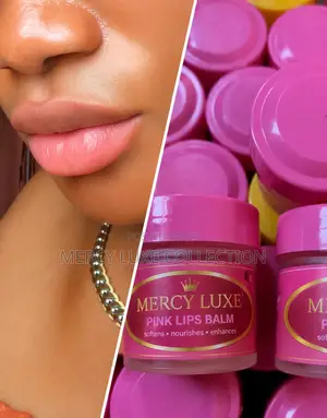 Mercy Lux Collection's Natural Pink Lips Balm for Dry Dark Lips