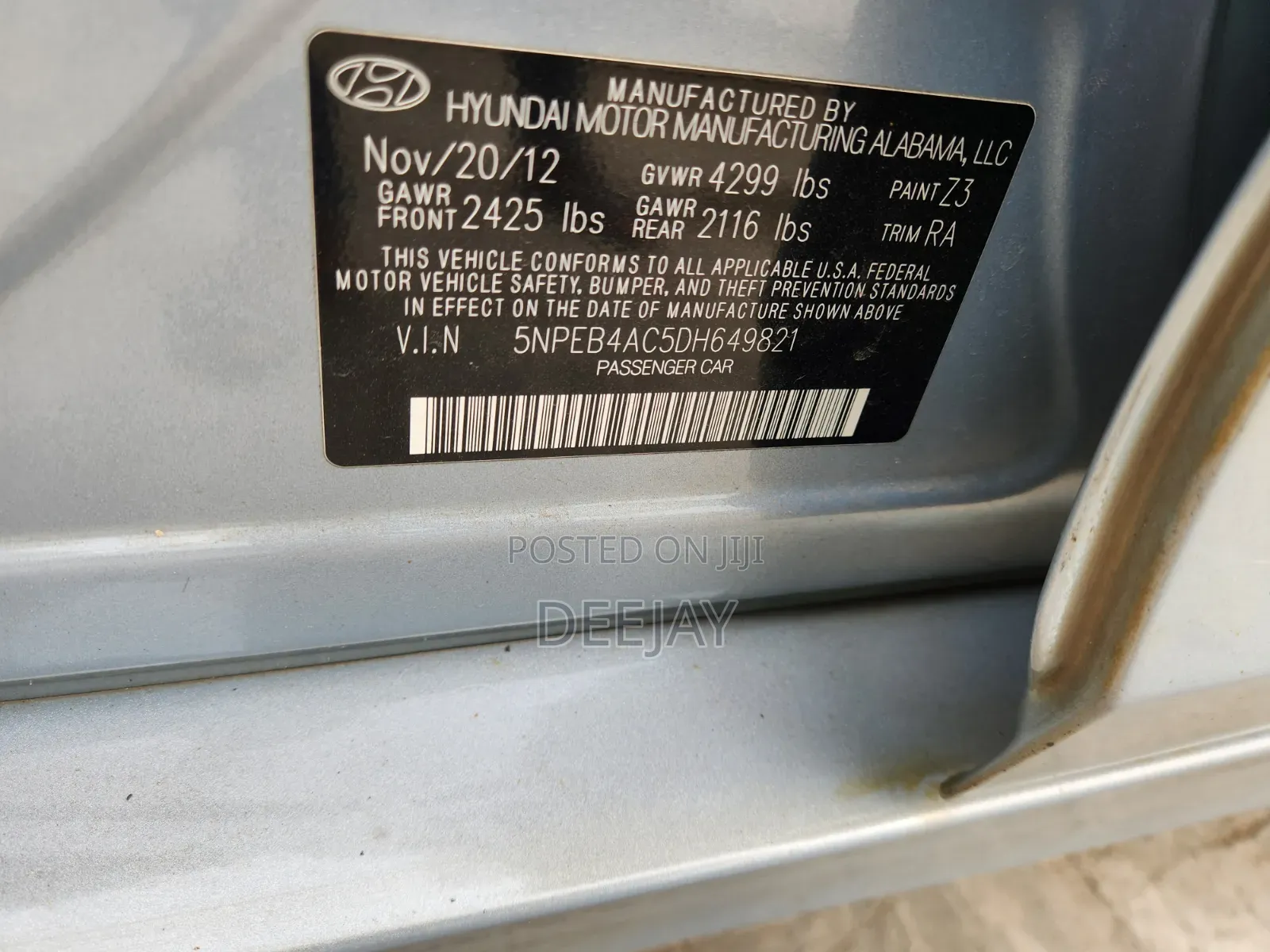 Hyundai Sonata 2013 Blue