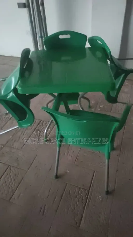 Bar Table and Chairs (Iron Legs)