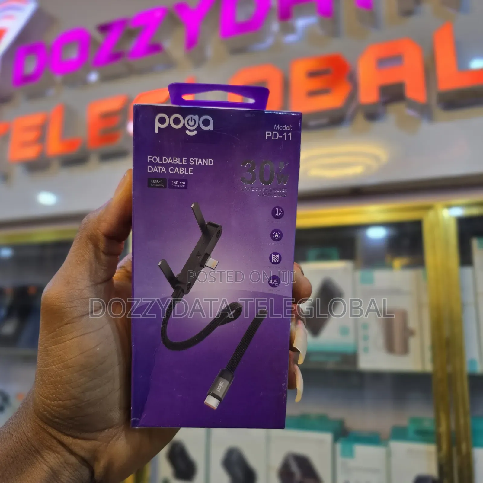 Poga 30w Foldable Stand Data Cable (Model: PD-11)