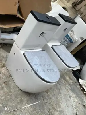 Black and Gold Water Closet Set
