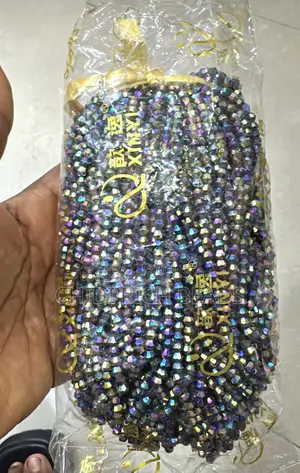 Crystal Bead, Coated Rainbow / Size 4, Cone Shaped