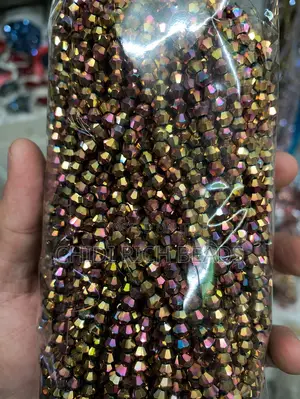 Coated Red Rainbow Crystal Bead/ Size 4 and 6 / Cone Shape and Round
