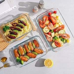 3pieces Square Borosilicate Baking Glass