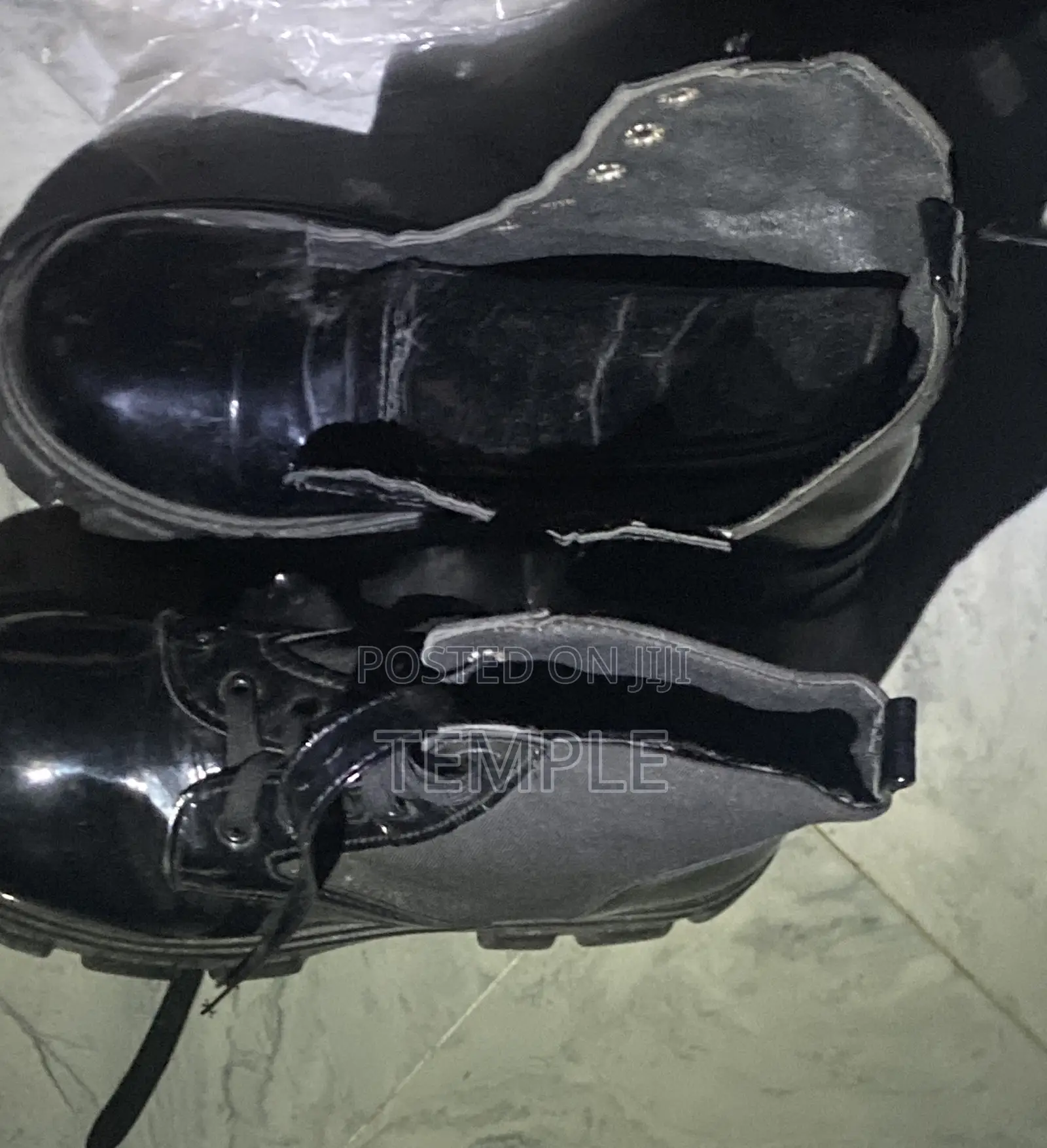 Boot Shoe With a Pocket Beside It